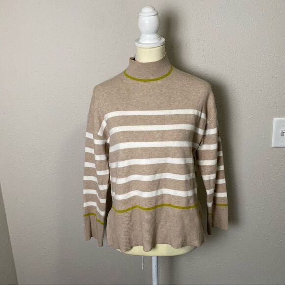 Tahari Super Soft Striped Mock Neck Tunic Sweater Women's Size Small - Picture 5 of 16